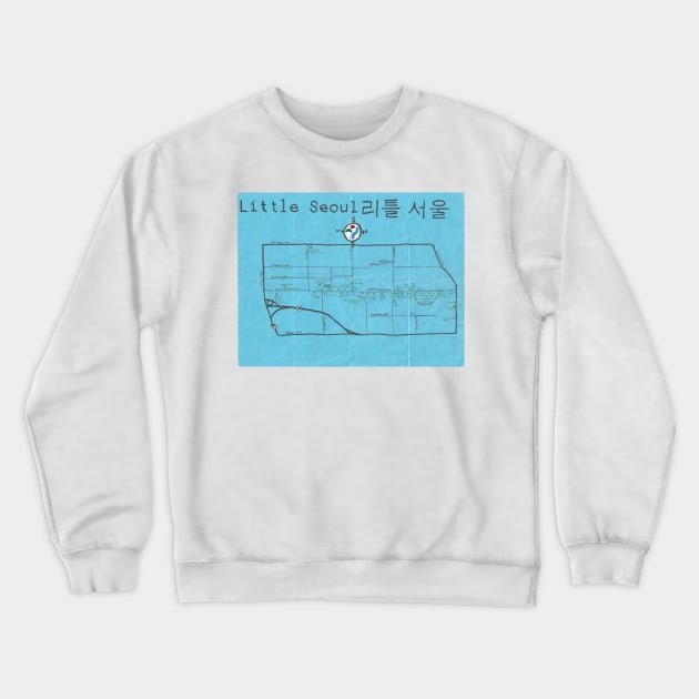 Little Seoul Crewneck Sweatshirt by PendersleighAndSonsCartography